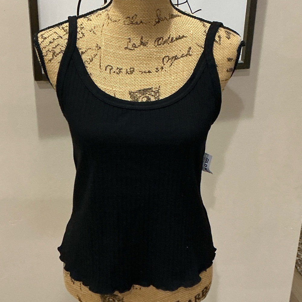 Old Navy Black Ribbed Tank Top